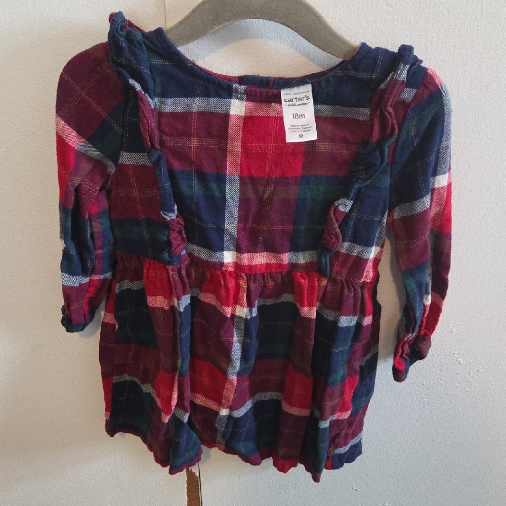 Carter's Kids Plaid Top in Red and Blue